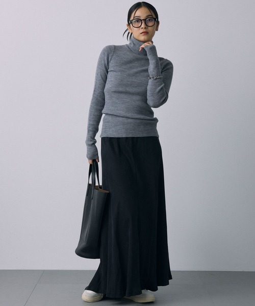 「BABYLONE」 タートルネックニット フリー グレー レディース_画像6