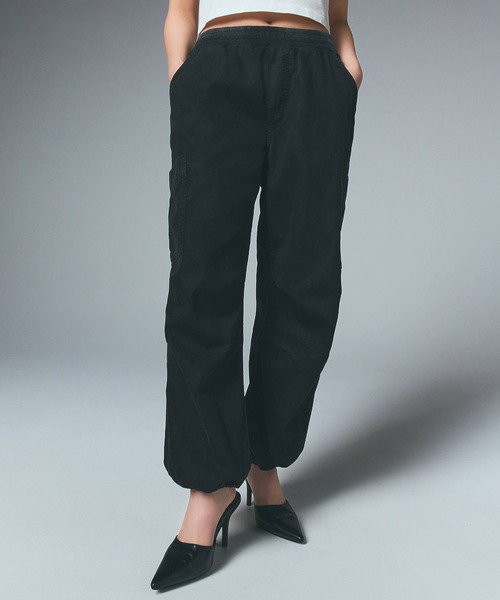 X-girl（エックスガール） パンツ WAIST RIB EASY PANTS レディース