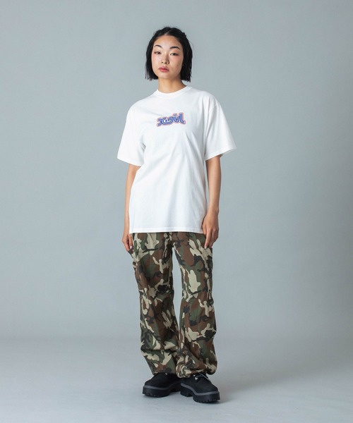 X-girl（エックスガール） パンツ WAIST RIB EASY PANTS レディース