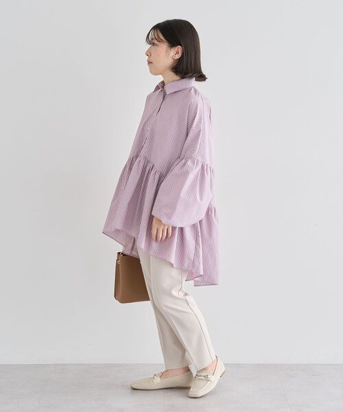 ELENCARE DUE チュニック ストライプシャツチュニック : ZOZOTOWN