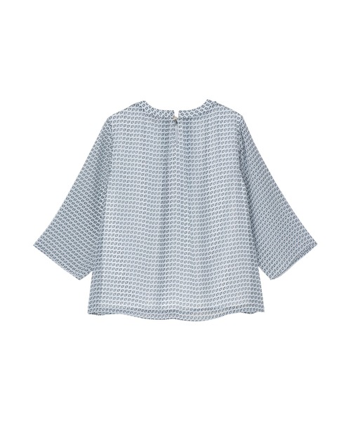 BRICK HOUSE by TOKYO SHIRT ブラウス シャツ 幾何学柄シフォン 