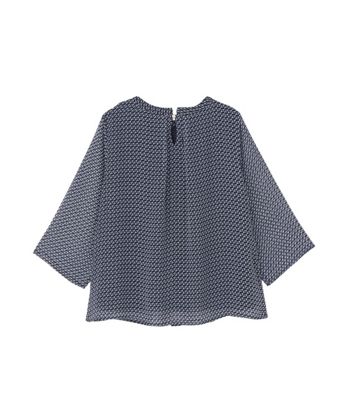 BRICK HOUSE by TOKYO SHIRT ブラウス シャツ 幾何学柄シフォン 