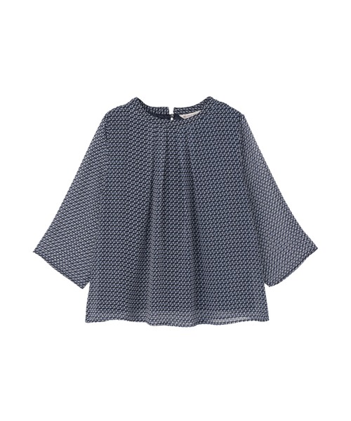 BRICK HOUSE by TOKYO SHIRT ブラウス シャツ 幾何学柄シフォン