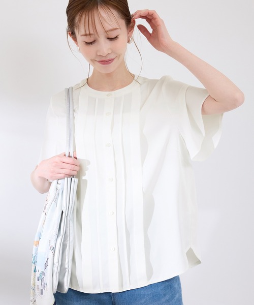 ブラウス シャツ ハーフスリーブタックショートシャツ レディース URBAN RESEARCH｜ハーフスリーブタックショートシャツ | Rakuten