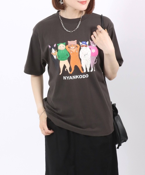 tシャツ 神保町にゃんこ堂 猫プリントTシャツ レディース
