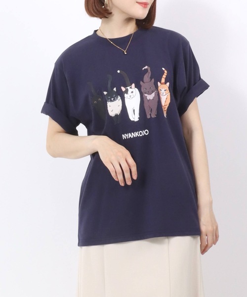 tシャツ 神保町にゃんこ堂 猫プリントTシャツ レディース