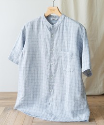 シャツ 「XLサイズ/WEB限定」シルケットリネン バンドカラーショートスリーブシャツ メンズ｜ZOZOTOWN Yahoo!店