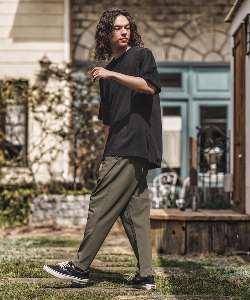 CAMBIO ハイストレッチナイロンテーパードパンツ M ネイビー CAMBIO（カンビオ） パンツ mp14533-Stretch Nylon Pants ストレッチ
