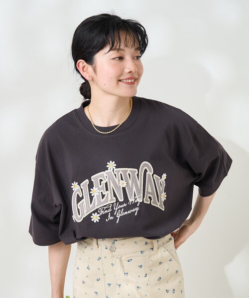 tシャツ ビッグシルエットロゴプリントTシャツ レディース coca tシャツ ビッグシルエットプリントロゴプルオーバー