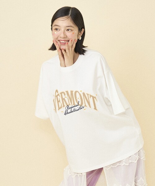 tシャツ ビッグシルエットロゴプリントTシャツ レディース coca tシャツ ビッグシルエットプリントロゴプルオーバー