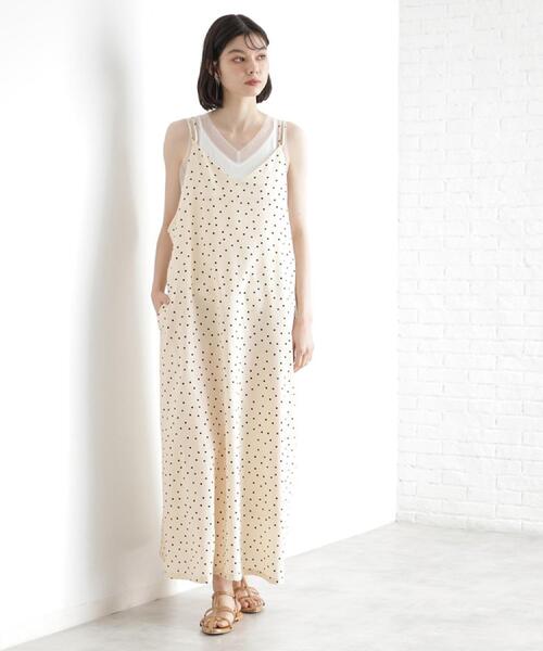 THE SHOP TK ワンピース ドット柄キャミワンピース/洗える : ZOZOTOWN