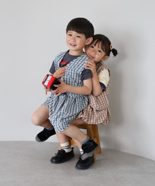 ベスト 「3-10才対応」「Better Together」チェック柄ベスト キッズ 子供服 男の子 女の子 | BONJOUR SAGAN enfant | 03