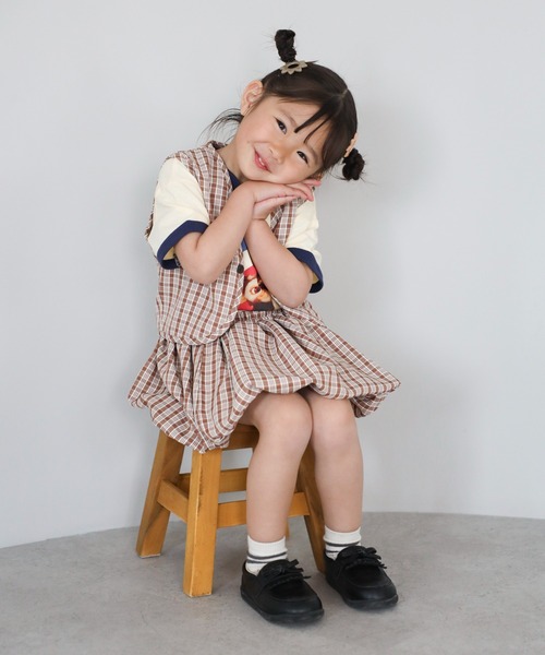 ベスト 「3-10才対応」「Better Together」チェック柄ベスト キッズ 子供服 男の子 女の子 | BONJOUR SAGAN enfant | 08
