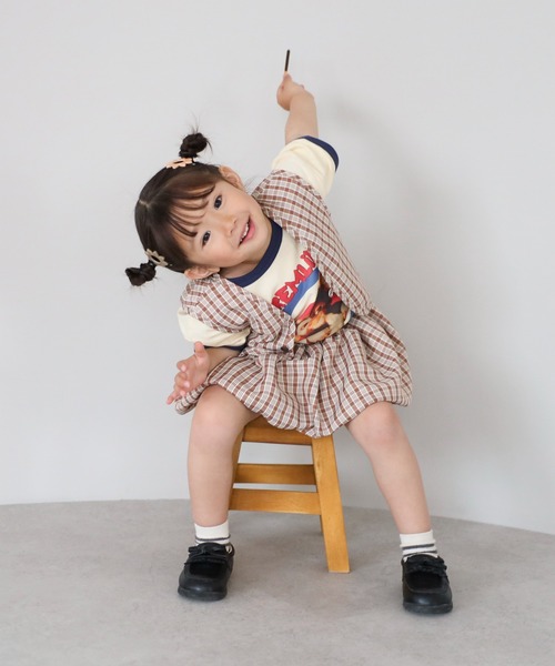 ベスト 「3-10才対応」「Better Together」チェック柄ベスト キッズ 子供服 男の子 女の子 | BONJOUR SAGAN enfant | 10