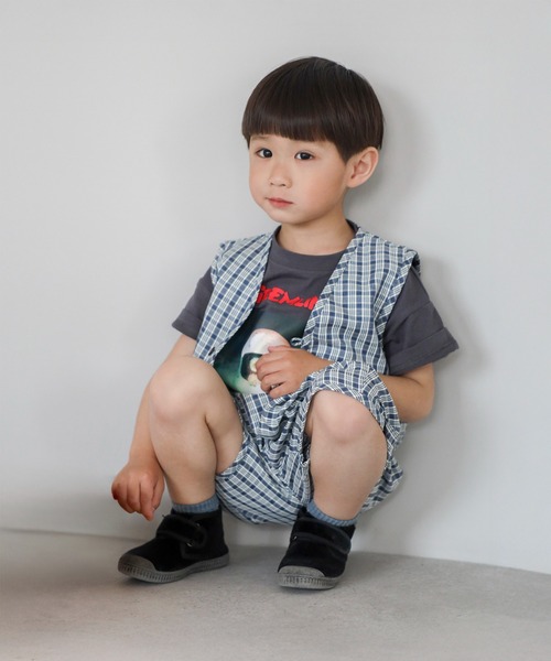 ベスト 「3-10才対応」「Better Together」チェック柄ベスト キッズ 子供服 男の子 女の子 | BONJOUR SAGAN enfant | 16