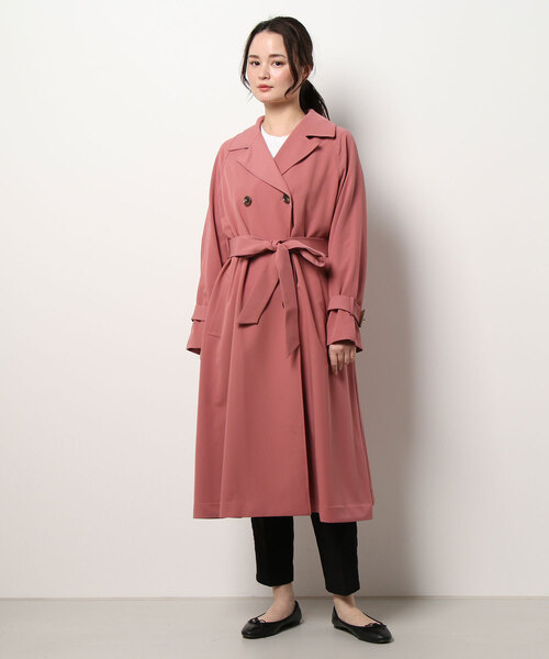 「31 Sons de mode」 トレンチコート 36 ピンク レディース_画像2