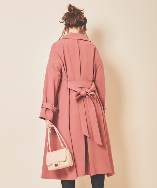 「31 Sons de mode」 トレンチコート 36 ピンク レディース_画像4