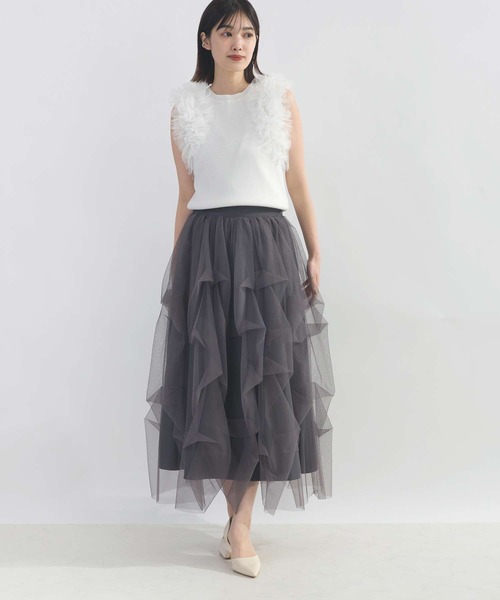PICCIN PERLA ロング スカート 変形チュールスカート : ZOZOTOWN Yahoo