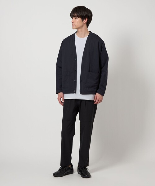 green label relaxing カーディガン ドットメッシュ メンズ