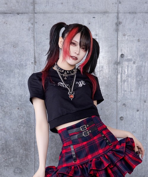 tシャツ DARK ANGEL BEARラインストーンチビTシャツ レディース