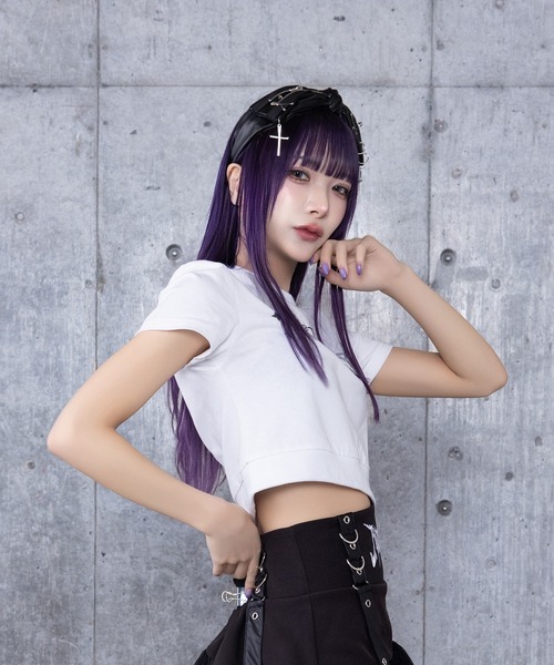 tシャツ DARK ANGEL BEARラインストーンチビTシャツ レディース Amilige tシャツ DARK ANGEL BEARラインストーンチビTシャツ