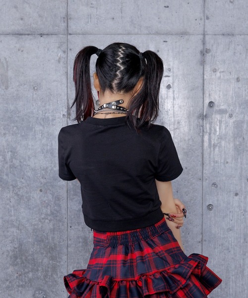 Amilige tシャツ DARK ANGEL BEARラインストーンチビTシャツ