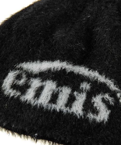 [EMIS] NEW LOGO SHAGGY ビーニー★新作・24AW★人気★韓国★ NEW LOGO SHAGGY BEANIE-BLACK - EMIS