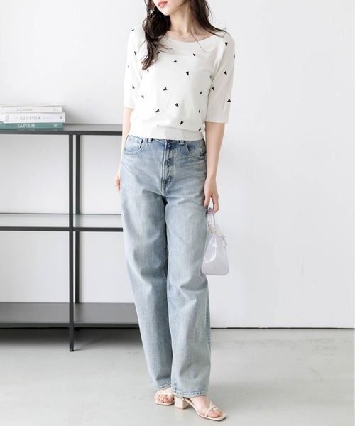 tシャツ 2WAYハート刺繍サマーニットトップス レディース : ZOZOTOWN