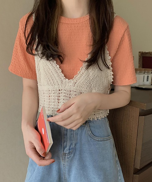 Girly Doll（ガーリードール） tシャツ しわ加工Tシャツ＆ニット