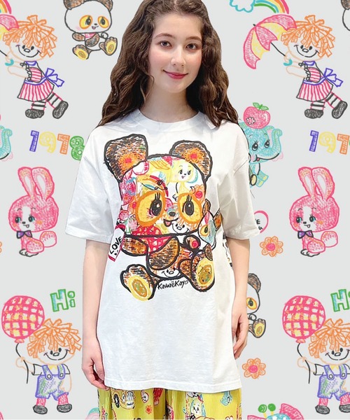 tシャツ らくがきパンダBig-T レディース