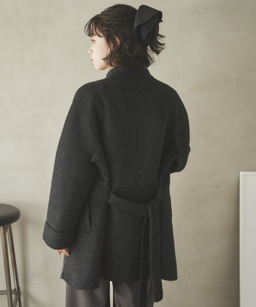ステンカラーコート コート cashmere stand collar toggle coat