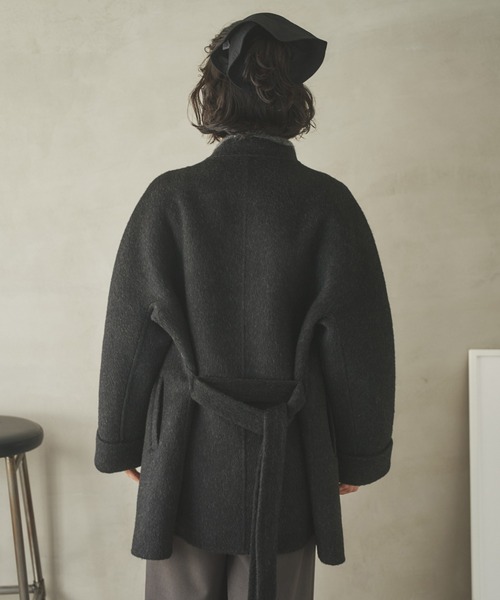 ステンカラーコート コート cashmere stand collar toggle coat 