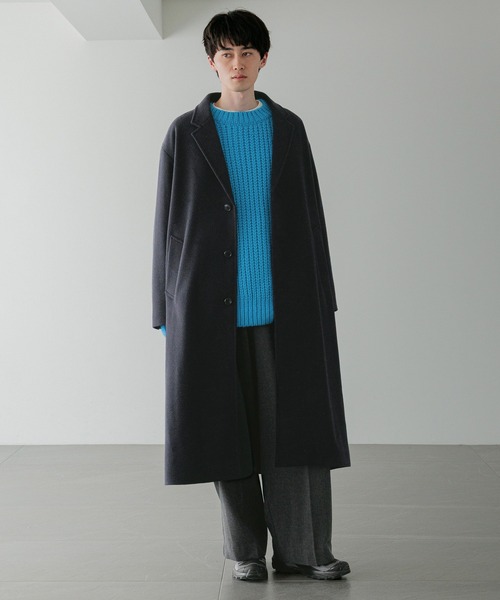 45rpm オリーブ色 チェスターコート ウール M相当 スコットランド 2 0 チェスターコート ウール コート FARM（ローリーズファーム） ウールツイードダブルチェスターコート