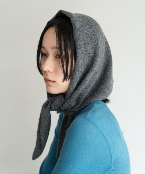 BEAUTY&YOUTH トライアングルマフラー hwyl（ヒュイル） ストール マフラー トライアングル ニットストール