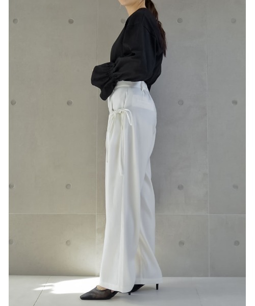 「Re:EDIT」 長袖カットソー LARGE ベージュ レディース
