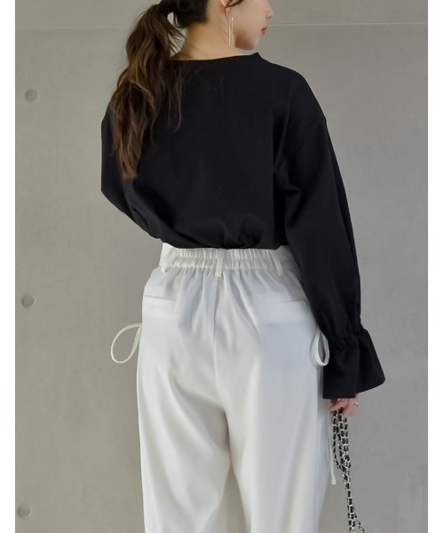 「Re:EDIT」 長袖カットソー LARGE ベージュ レディース