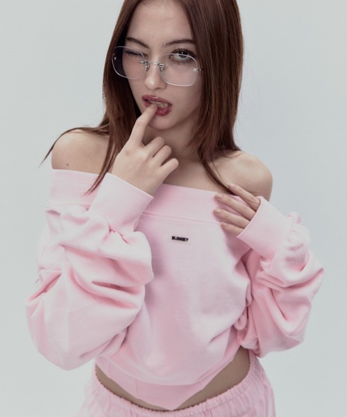 BLONDEY（ブロンディ） トレーナー スウェット リブデザインオフショル 