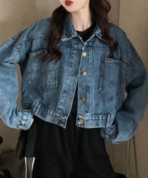 cammie デニムジャケット gジャン バックオープンビッグポケットデニム