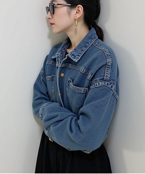 cammie デニムジャケット gジャン バックオープンビッグポケットデニム