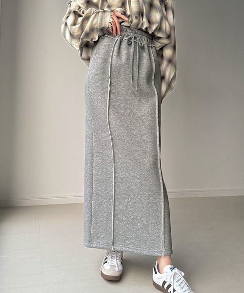 けぇ様❤️10点⭐️A1066⭐️ EGOIST ♥ ラインウエストスウェットスカート JUNOAH（ジュノア） スカート 裏起毛フロントラインスウェットスカート