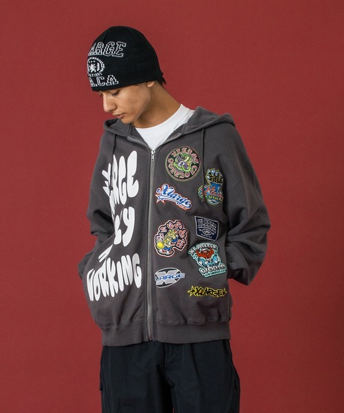 レザレクション　zip upパーカー AVIREX パーカー 「50th Anniversary」FADE WASH ZIP UP PARKA