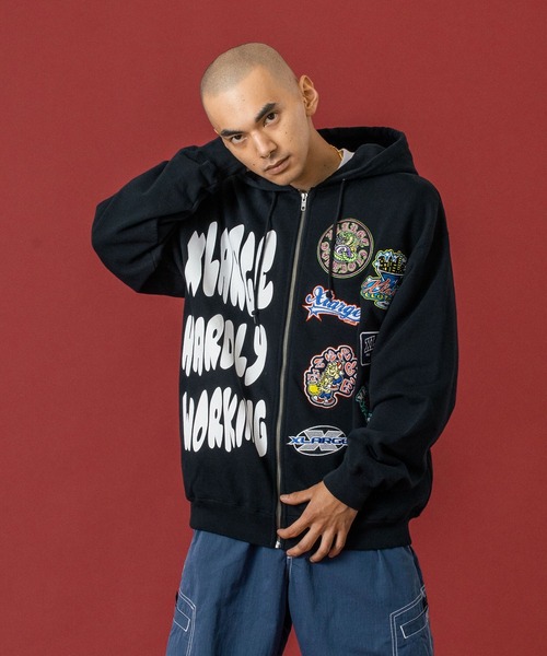 XLARGEパーカー XLARGE パーカー MULTI LOGO ZIP UP HOODED SWEATSHIRT メンズ