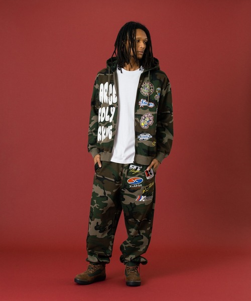 XLARGE パーカー MULTI LOGO ZIP UP HOODED SWEATSHIRT メンズ