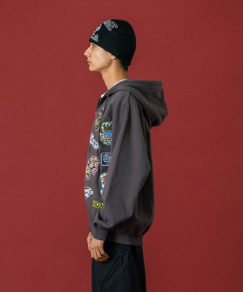 XLARGE パーカー MULTI LOGO ZIP UP HOODED SWEATSHIRT メンズ
