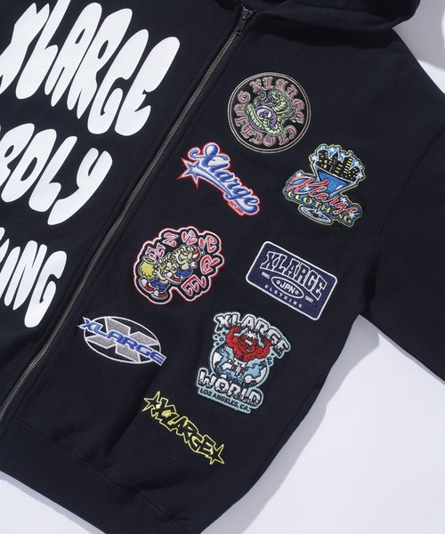 XLARGEパーカー XLARGE パーカー MULTI LOGO ZIP UP HOODED SWEATSHIRT メンズ