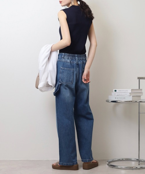 「FUNALIVE」 加工デニムパンツ M インディゴブルー レディース