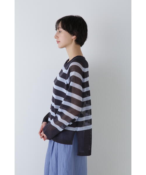 「human woman」 長袖ニット MEDIUM チャコールグレー レディース_画像5