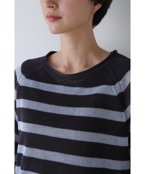 「human woman」 長袖ニット MEDIUM チャコールグレー レディース_画像7