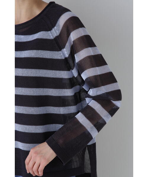 「human woman」 長袖ニット MEDIUM チャコールグレー レディース_画像8