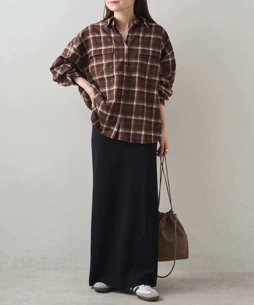 pual ce cin ブラウス シャツ オンブレチェックシャツ レディース